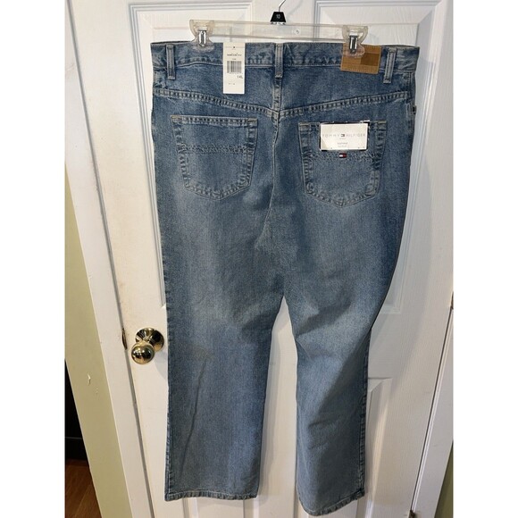 Tommy Hilfiger Jeans Womens Sz 14L Blue Boyfriend Bootcut 2002 Vintage Logo New - Picture 6 of 10